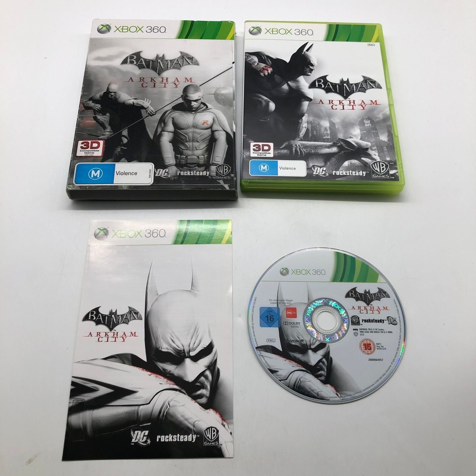 Batman Arkham City Xbox 360 Game with Manual - PAL Version 25AU4 | Action-Adventure Video Game for Superhero Fans | Perfect for Gaming Nights & Collectors