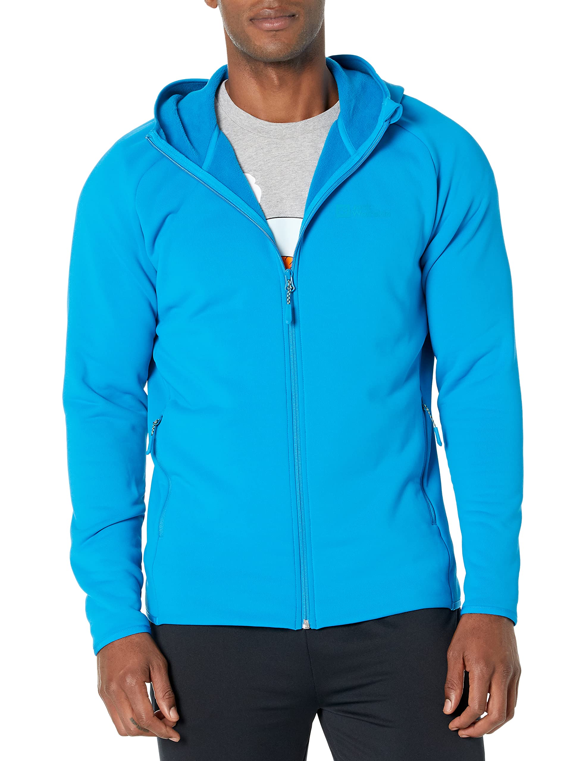 Jack Wolfskin Men's Baiselberg Hooded Fleece Jacket for Outdoor Hiking