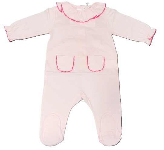 LA MASCOT Baby Footie Pajamas - Soft Cotton One-Piece Sleepwear for Newborn to 6 Months (1M-6M) - Perfect for Cozy Nights and Photo Shoots