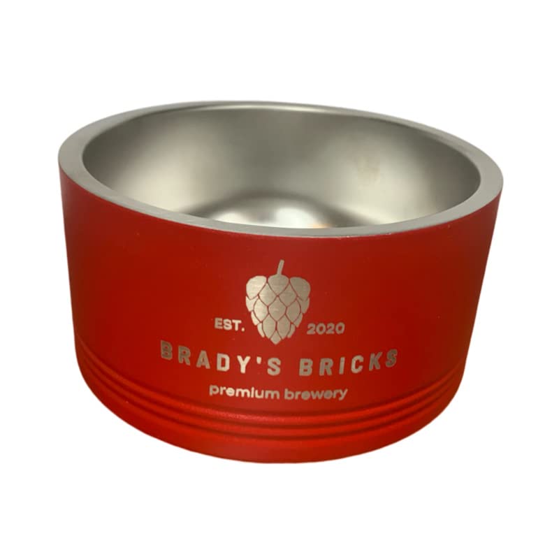 Custom Engraved Stainless Steel Insulated Pet Bowl - Personalized Dog or Cat Food Dish with Logo for Pet Businesses & Promotional Merchandise (Large, Navy) - Perfect for Veterinary Clinics, Pet Stores & Corporate Gifts