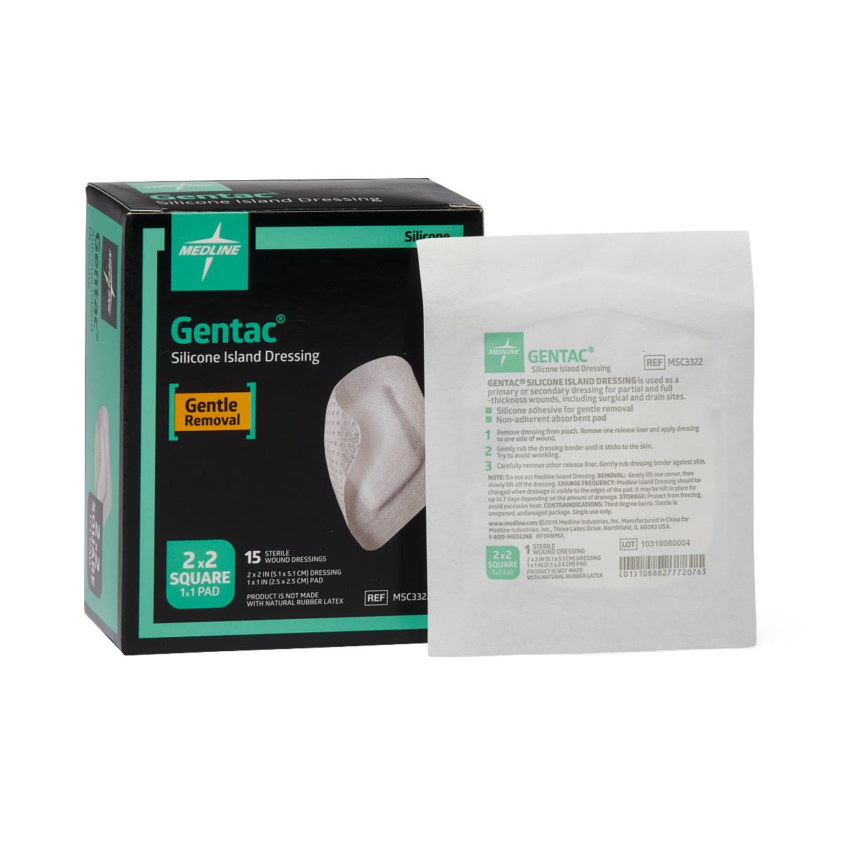 Gentac Silicone Island Wound Dressings - Waterproof & Breathable for Post-Surgery, Burns & Chronic Wounds - Ideal for Sensitive Skin & Daily Wound Care