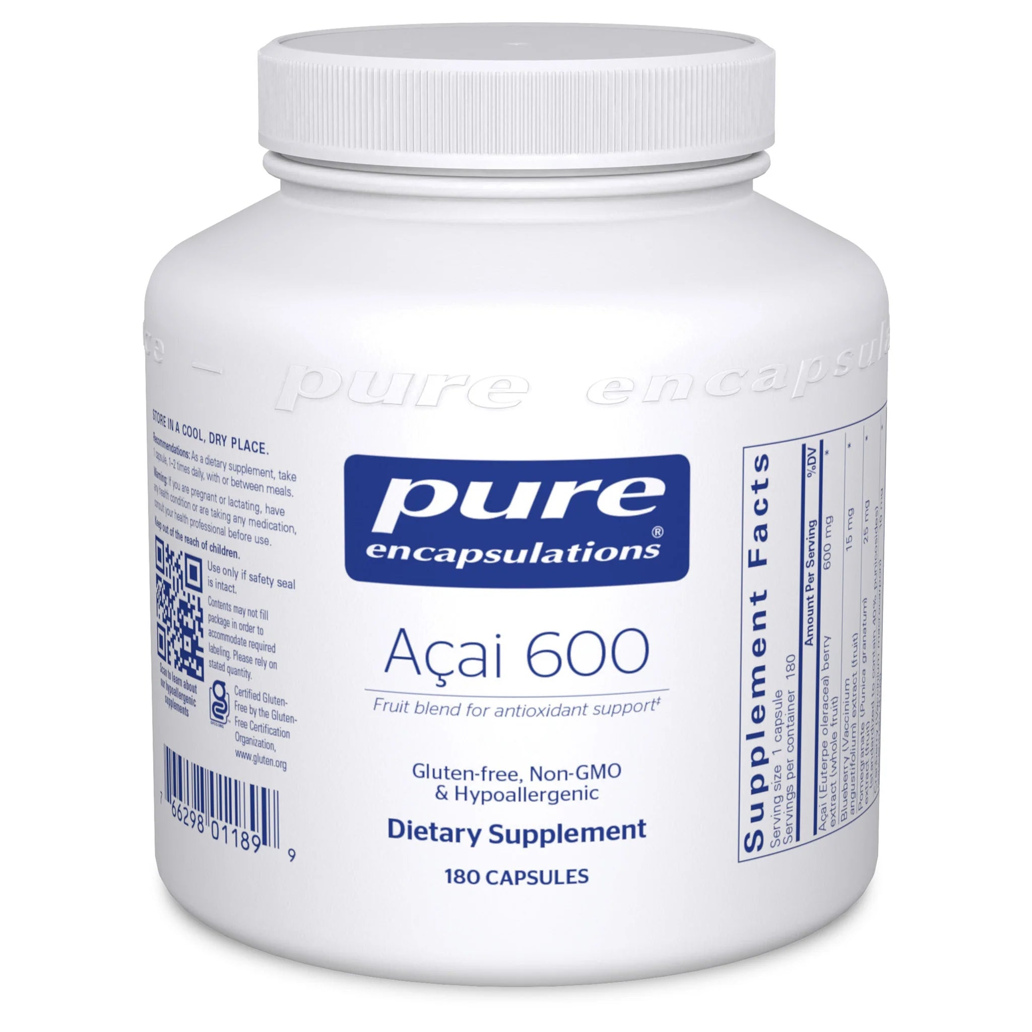 Organic Acai Berry Capsules 600mg - 180 Count | Premium Antioxidant Supplement for Energy & Immune Support | Perfect for Daily Wellness & Fitness Routines