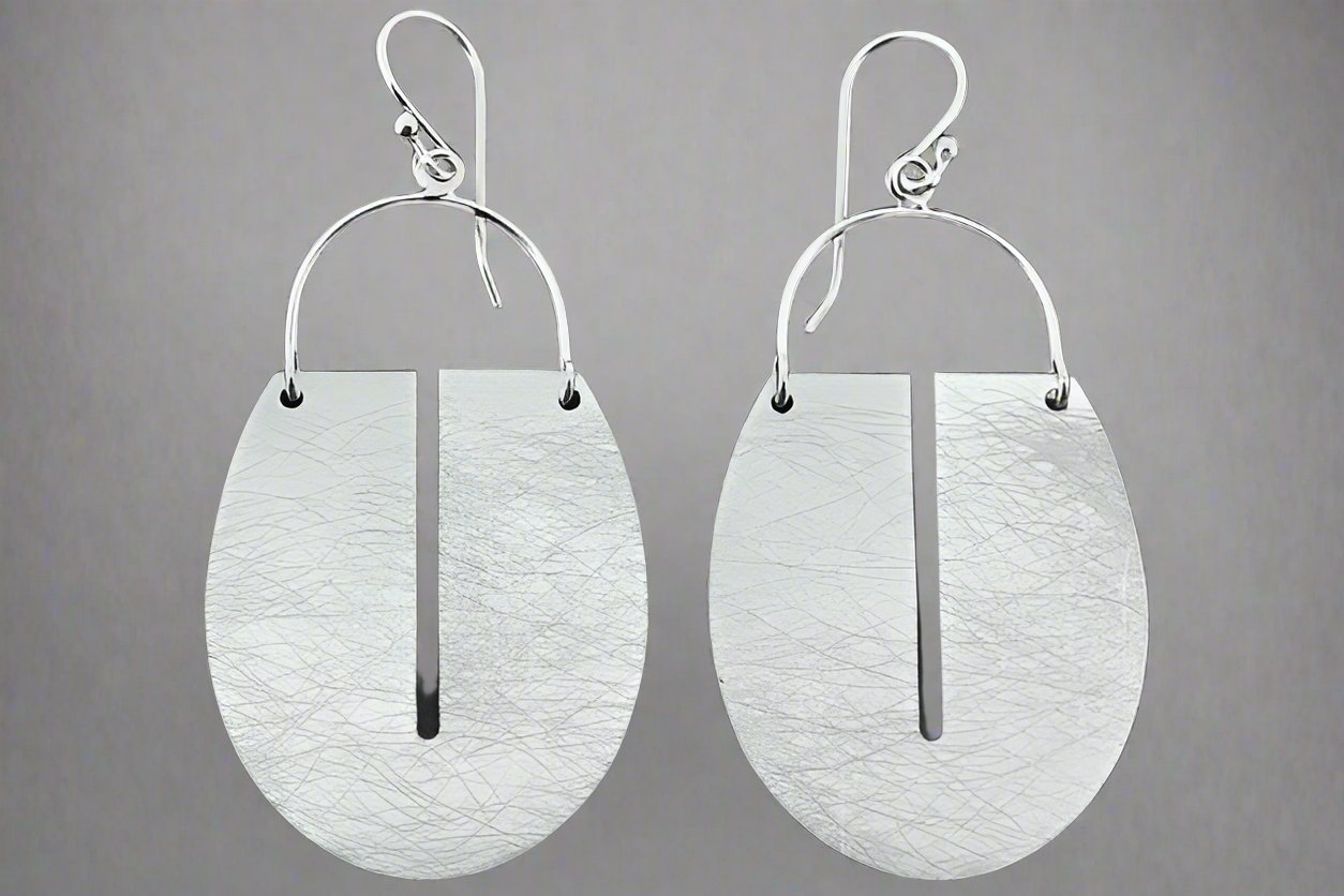 Floating Full Shield Earrings - Sterling Silver 925 Hypoallergenic Jewelry for Women - Perfect for Parties, Weddings & Everyday Wear