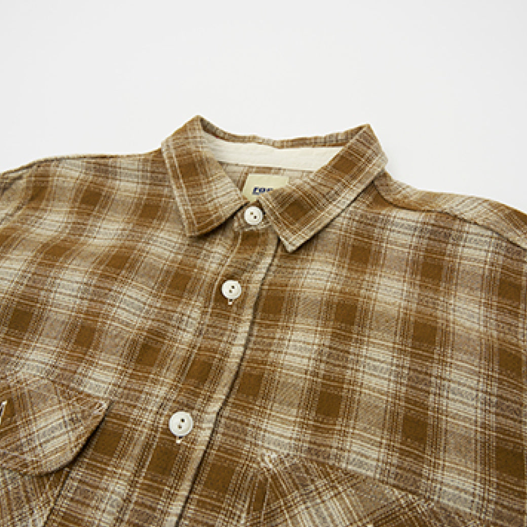 Khaki Nel Work Shirt - Durable Men's Casual Button-Up Shirt for Outdoor Work & Everyday Wear
