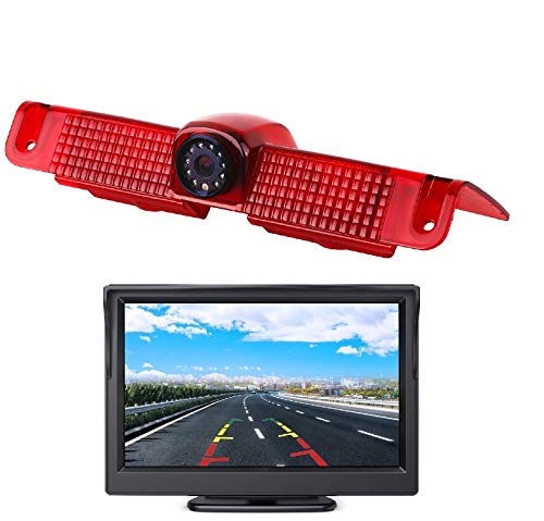 GMC Savana Chevrolet Explorer Chevy Express 1500 2500 3500 Van Night Vision 3rd Brake Light Backup Camera with 4.3
