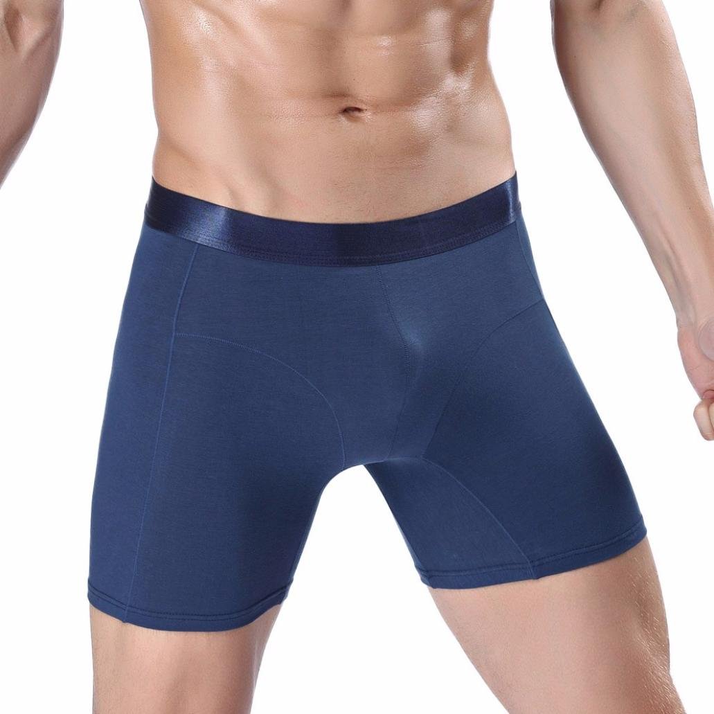 **2018 Sexy Soft Cotton Breathable Men's Boxer Briefs with Bulge Pouch - Comfortable Underwear for Daily Wear, Gym & Sleep**