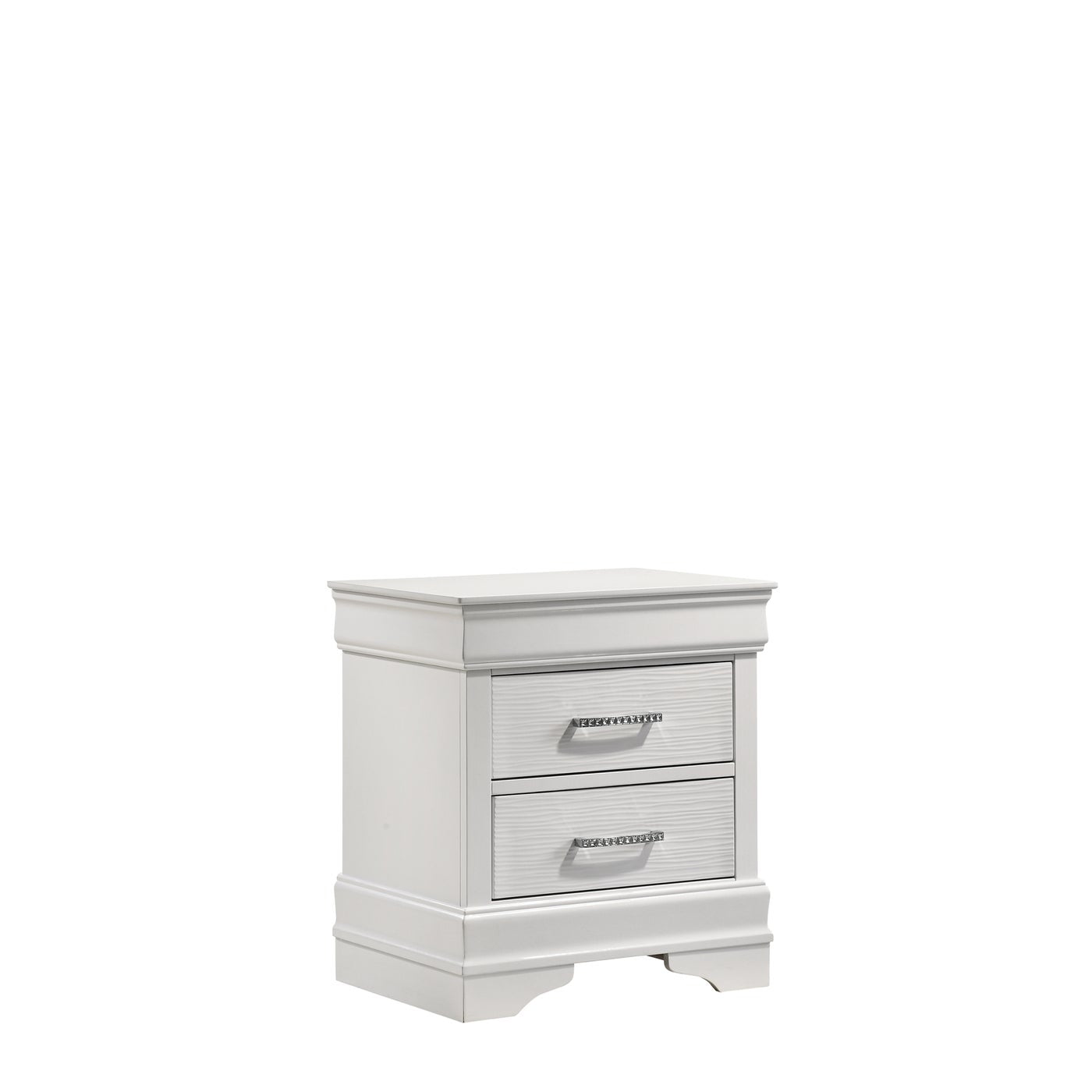 Brooklyn White Collection Nightstand - Modern Bedside Table with Drawer for Bedroom, Living Room & Office - Stylish Storage Solution for Home Decor