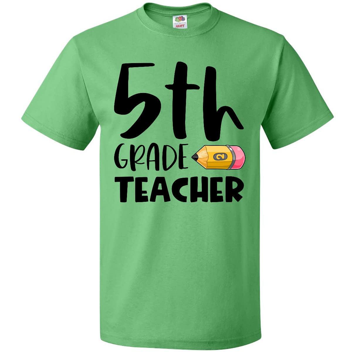 Inktastic Fifth Grade Teacher Pencil Graphic T-Shirt - Funny & Cute Teacher Apparel for Elementary School Educators - Perfect for Classroom, Teacher Appreciation Day & Back to School