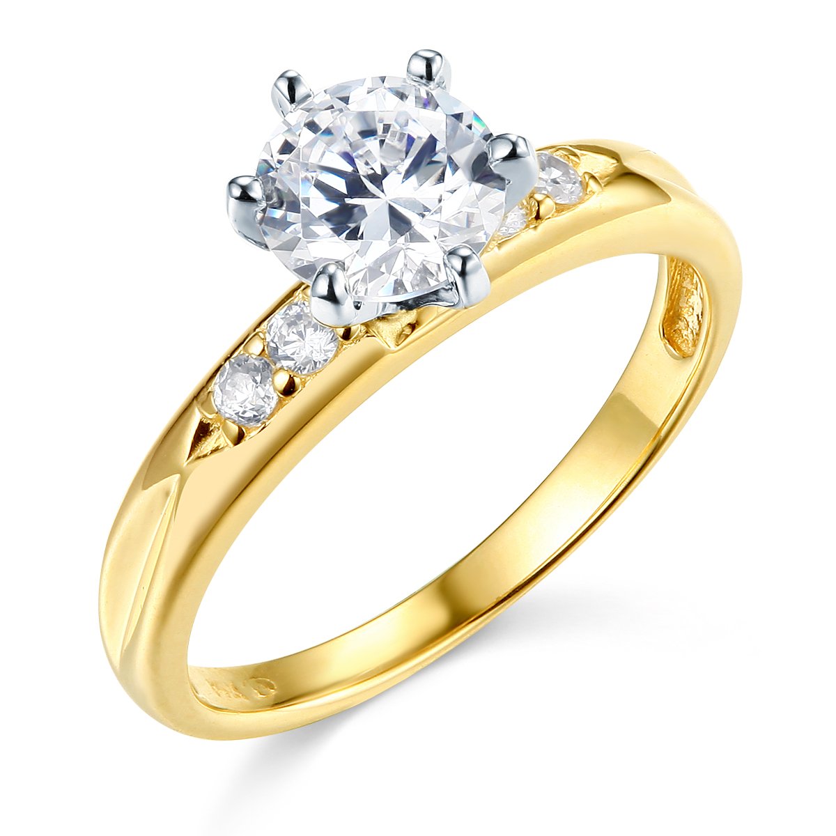 14K White or Yellow Gold Wedding Engagement Ring for Women - Elegant Solitaire Diamond Bridal Ring Set - Perfect for Proposals, Anniversaries, and Special Occasions