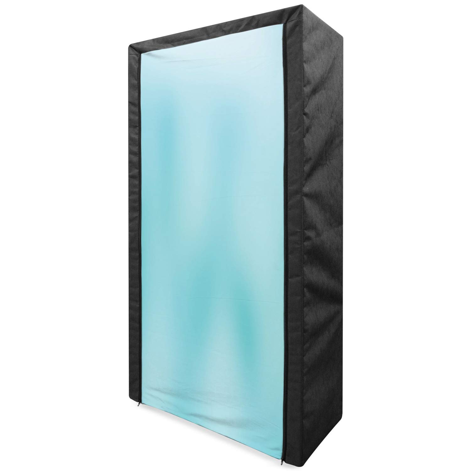 Ambesonne Seafoam Portable Fabric Wardrobe Closet with Shelves | 33.5