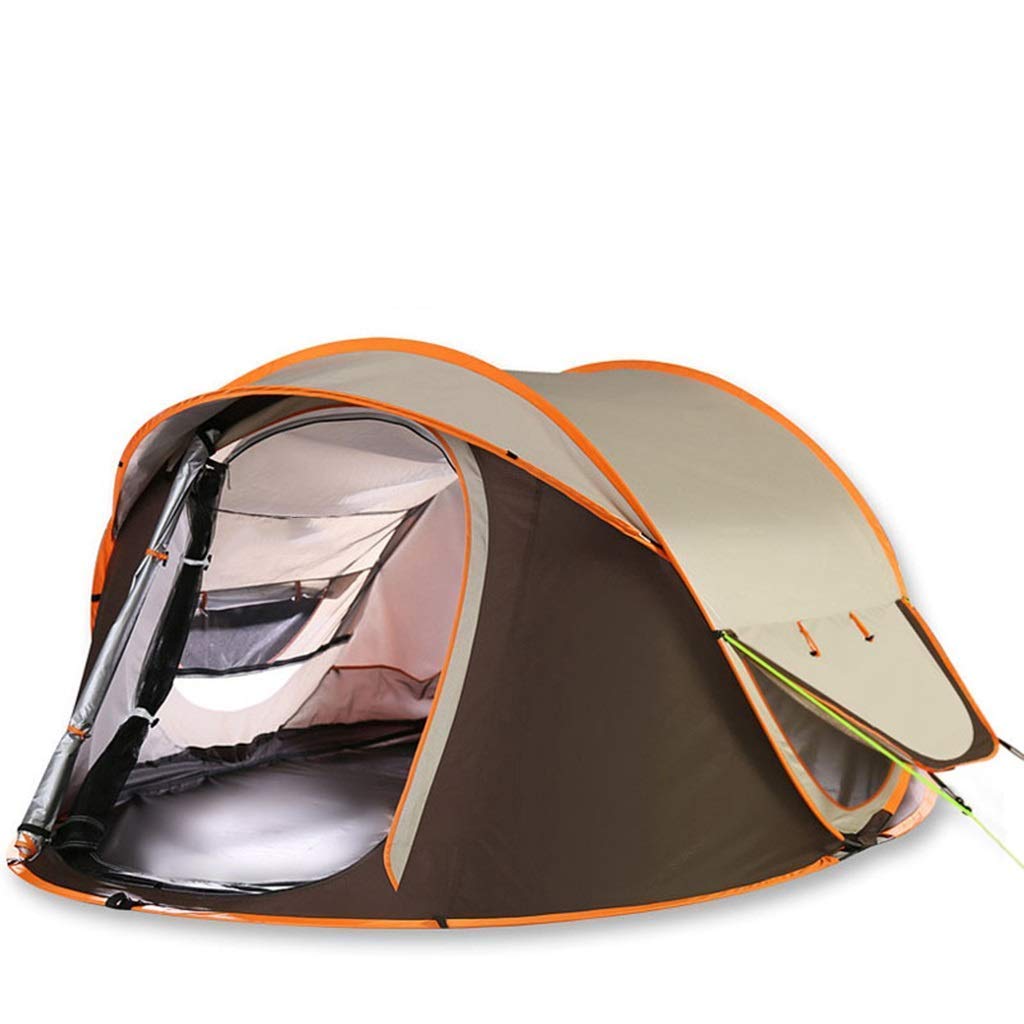 FBITE 3-4 Person Instant Pop Up Tent - Waterproof Double Layer Camping Tent with Rainfly for Outdoor, Hiking, Backpacking & Beach | Easy Setup Sun Shelter for Family Camping Trips