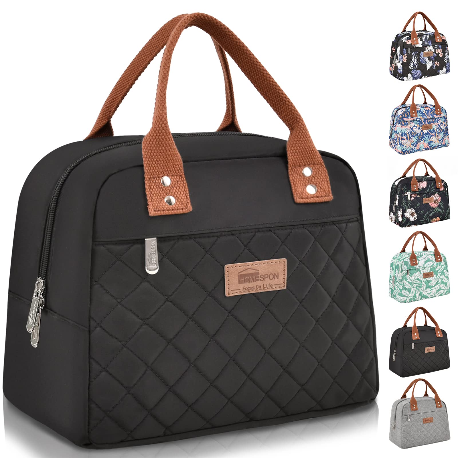 HOMESPON Insulated Lunch Bag - Reusable & Waterproof Cooler Lunch Box for Men & Women - Perfect for Work, School, Picnics & Outdoor Activities