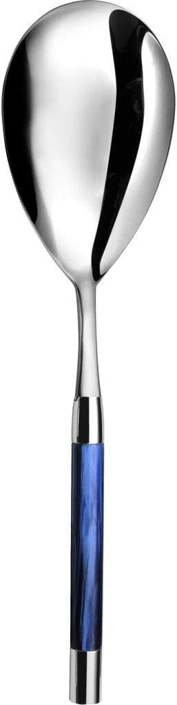 Premium Stainless Steel Conty Blue Serving Spoon - Large 12 Inch Elegant Dining Utensil for Parties, Buffets & Home Entertaining