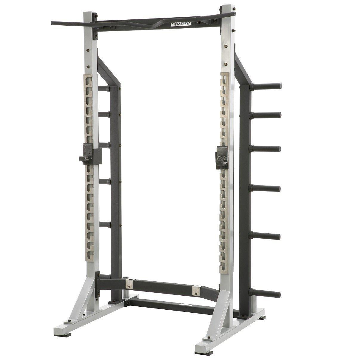 York Barbell STS Self Standing Half Rack - Heavy Duty Home Gym Equipment for Strength Training & Weightlifting | Perfect for Garage, Basement & Home Workouts