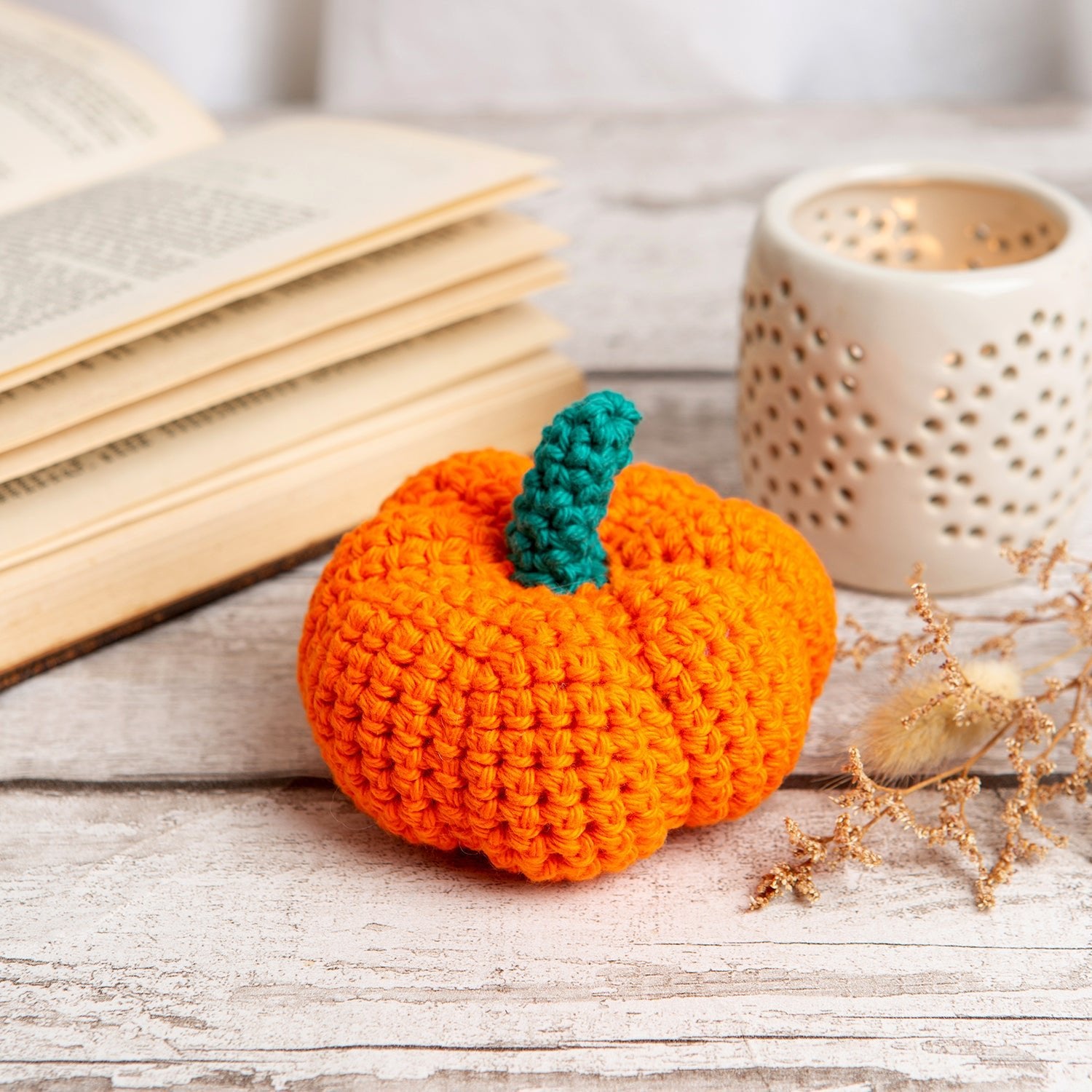 DIY Pocket Pumpkin Crochet Kit - Complete Beginner-Friendly Crochet Set with Yarn, Hook & Instructions - Perfect for Fall Decor, Halloween Crafts & Handmade Gifts