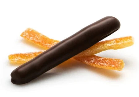 Premium Michel Cluizel Dark Chocolate Covered Candied Orange Peel Strips - Gourmet Dessert Topping for Baking, Gift Boxes & Holiday Treats