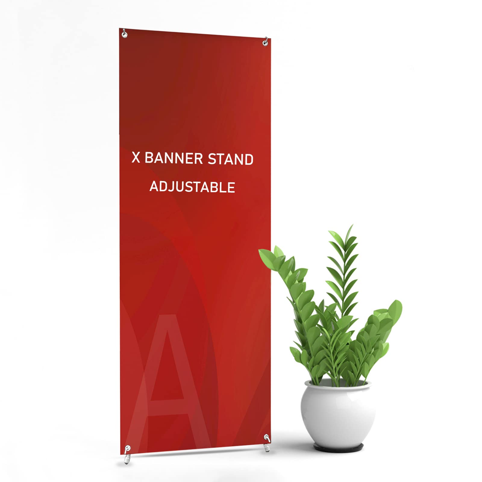 2.5'x6.5' Adjustable X Banner Stand (2 Pack) - Portable Trade Show Display with Carrying Bag - Ideal for Business Events, Retail Stores & Conventions