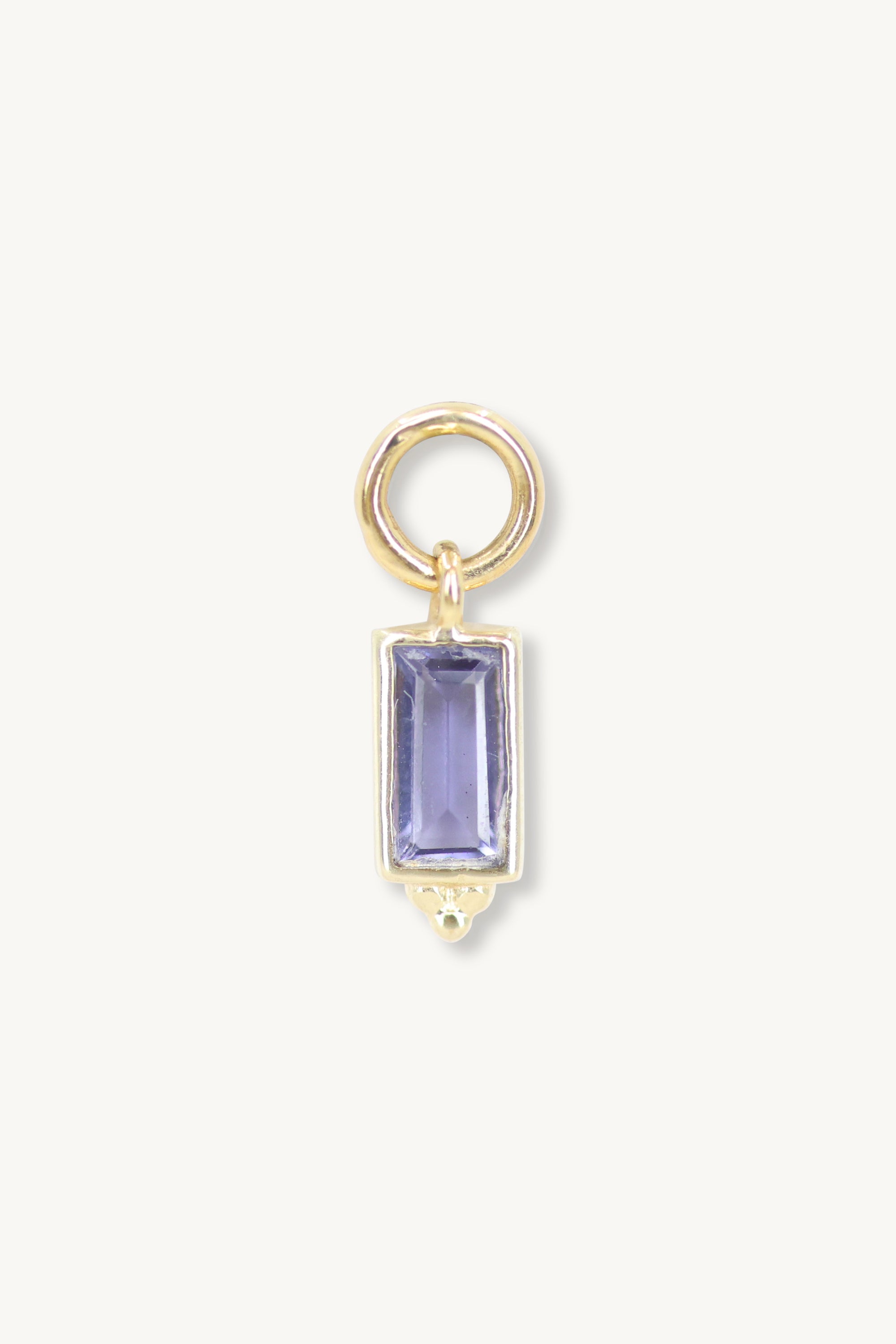 Baguette Iolite Gold Charm Pendant Necklace - Elegant Jewelry for Women, Perfect for Daily Wear, Parties & Special Occasions