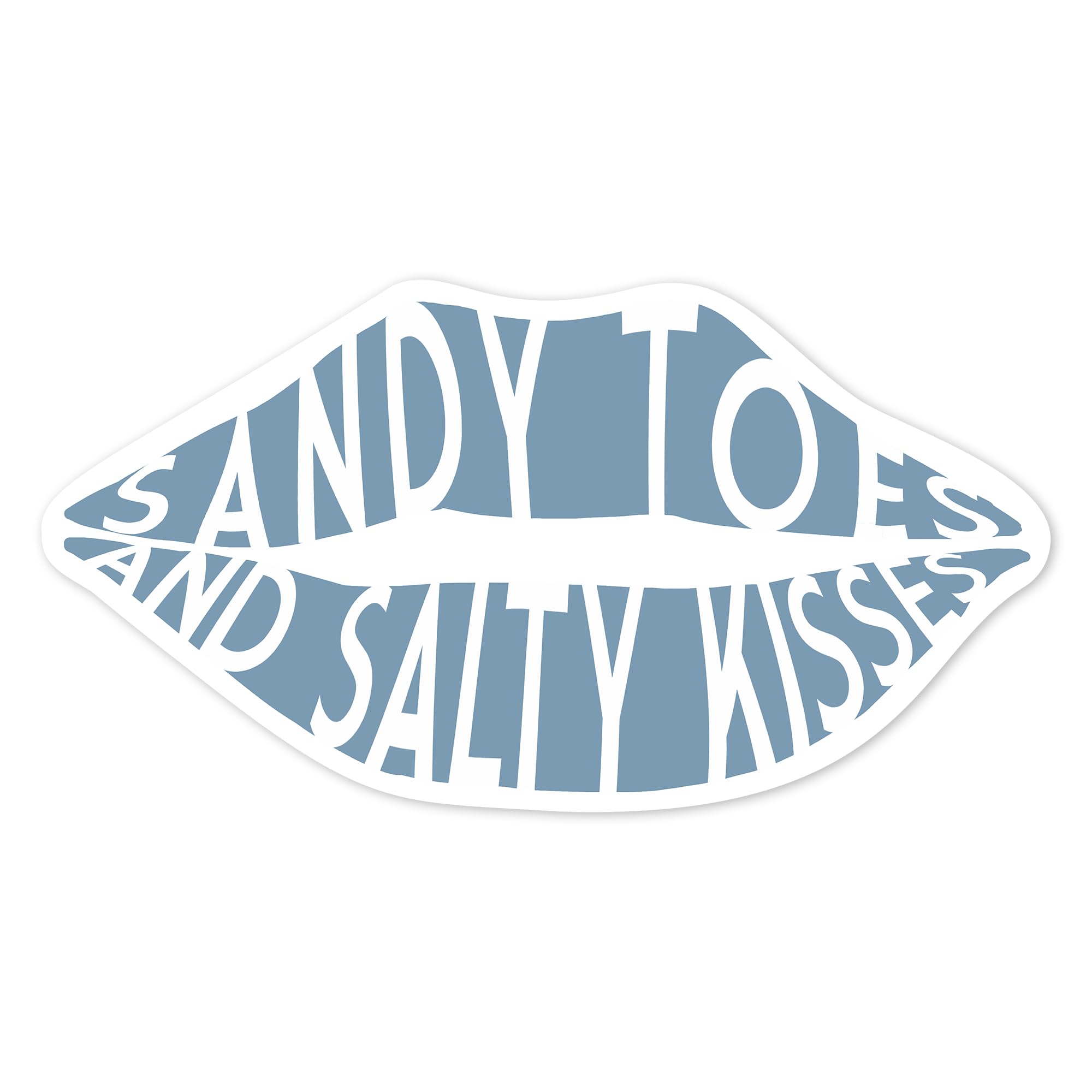 Waterproof Die-Cut Vinyl Stickers - Sandy Toes & Salty Kisses Beach Design (1-3 Inch) - Durable Decals for Cars, Water Bottles, Laptops, Coolers - Perfect for Summer Travel, Beach Vacations & Outdoor Adventures