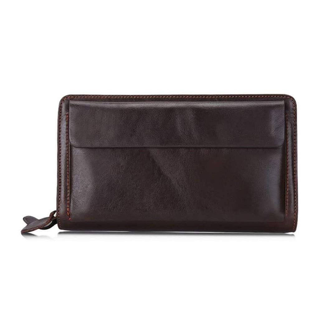 Premium Multi-Card Position Leather Wallet - Business Double Zip Clutch with High Capacity Credit Card Holder & Coin Pocket | Perfect for Travel, Office & Everyday Use