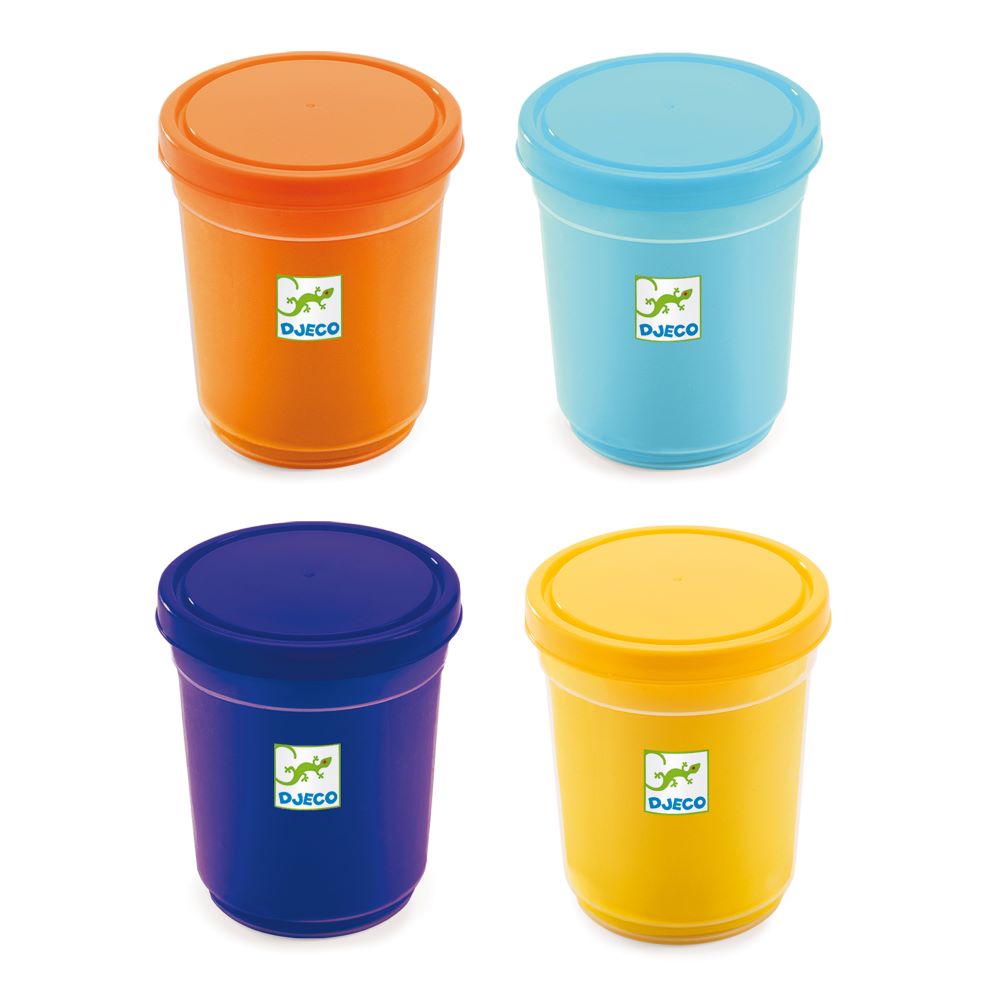 Djeco 4-Pack Nature-Themed Modeling Play Dough for Kids - Non-Toxic, Soft & Vibrant Colors - Perfect for Creative Play, Sensory Activities & Early Childhood Development