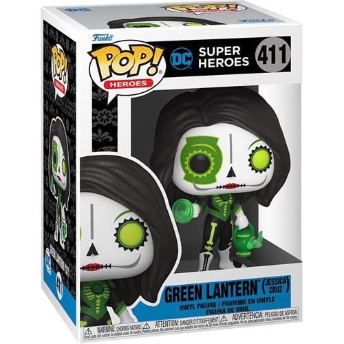 DC Heroes Pop! Vinyl Figure - Green Lantern Jessica Cruz Dia de Los Muertos Edition [411] | Funko Collectible for Comic Fans, Home Decor & Gift for Superhero Lovers | Perfect for Display, Office Desk & Pop Culture Collections