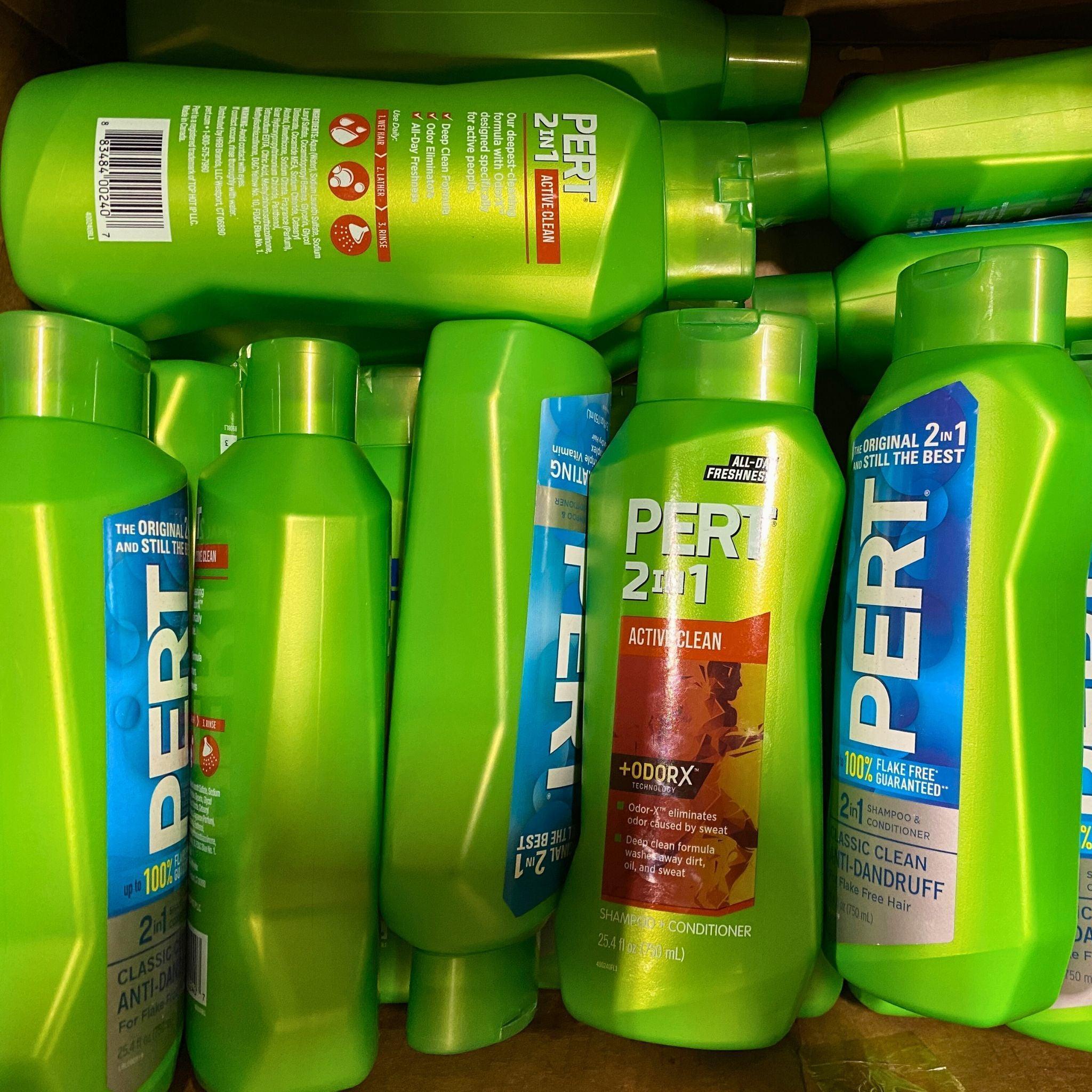 Pert The Original 2 in 1 Shampoo and Conditioner - 25.4 oz (20 Pack) - Assorted Fragrances for Men & Women - Salon Quality Hair Care for Daily Use at Home or Travel