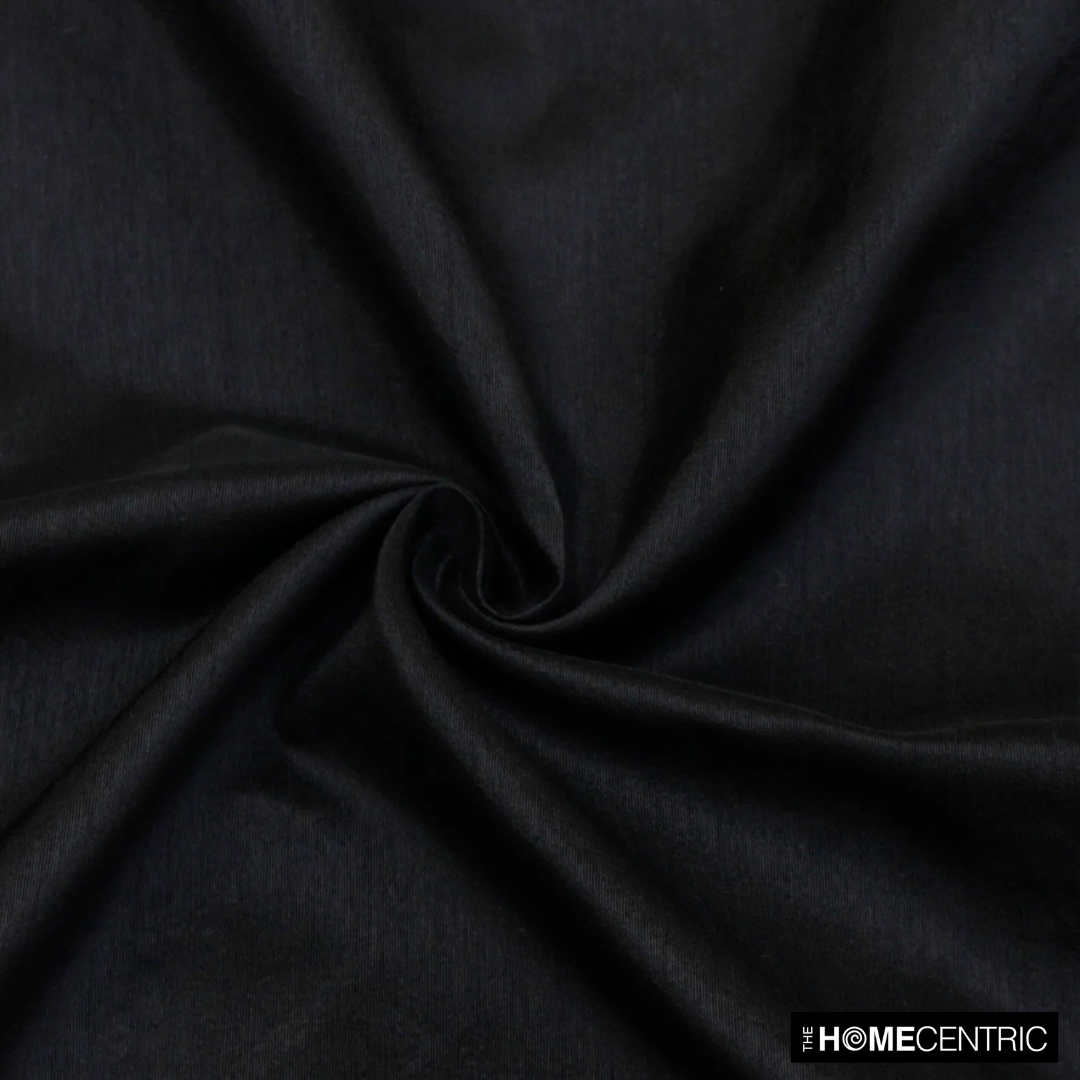 Premium Black Art Silk Faux Silk Fabric by the Yard - Soft, Drapable & Luxurious Material for Dresses, Scarves, Home Decor & DIY Crafts