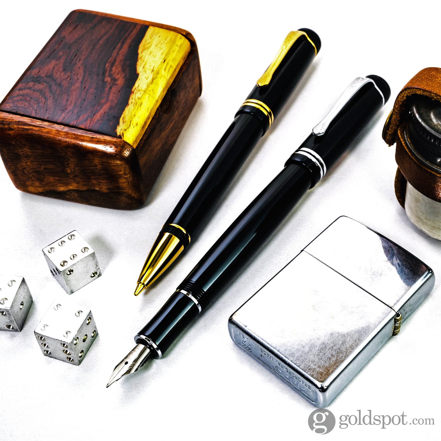 Kaweco Dia2 Ballpoint Pen - Premium Black & Silver Refillable Rollerball Pen for Office, School & Business Gifts | Smooth Writing & Elegant Design