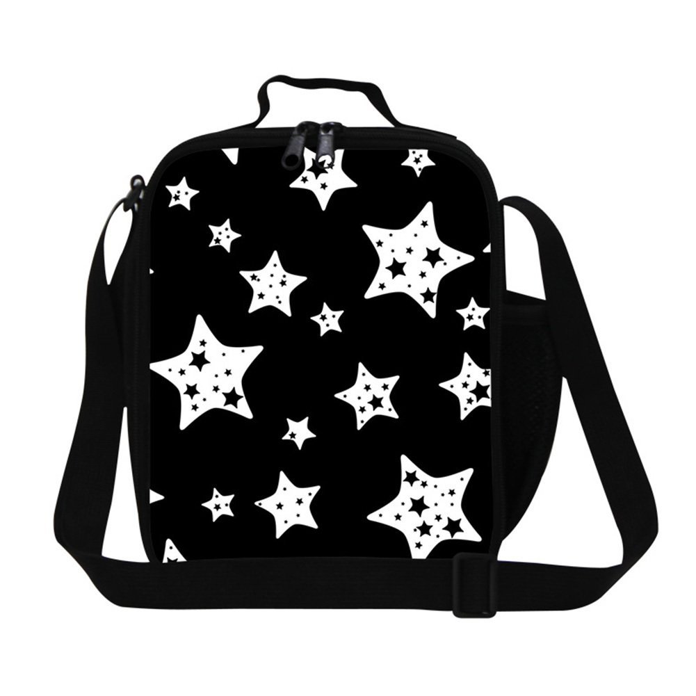 Stylish Star Print Insulated Lunch Box for Teens & Adults - Reusable Food Container for School, Work, Office, Picnic & Outdoor Activities