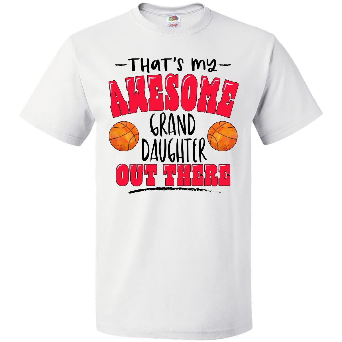 Inktastic 'That's My Awesome Granddaughter' Basketball Design T-Shirt - Perfect for Grandparents, Sports Fans & Family Gifts