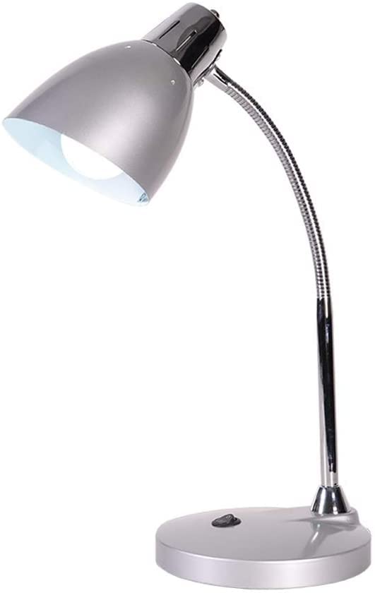 Minimalist LED Desk Lamp with E27 Bulb - Eye Protection Reading Light for Students, Kids, Office & Home - Adjustable Table Lamp for Bedroom, Study Room, Dorm and Workspace