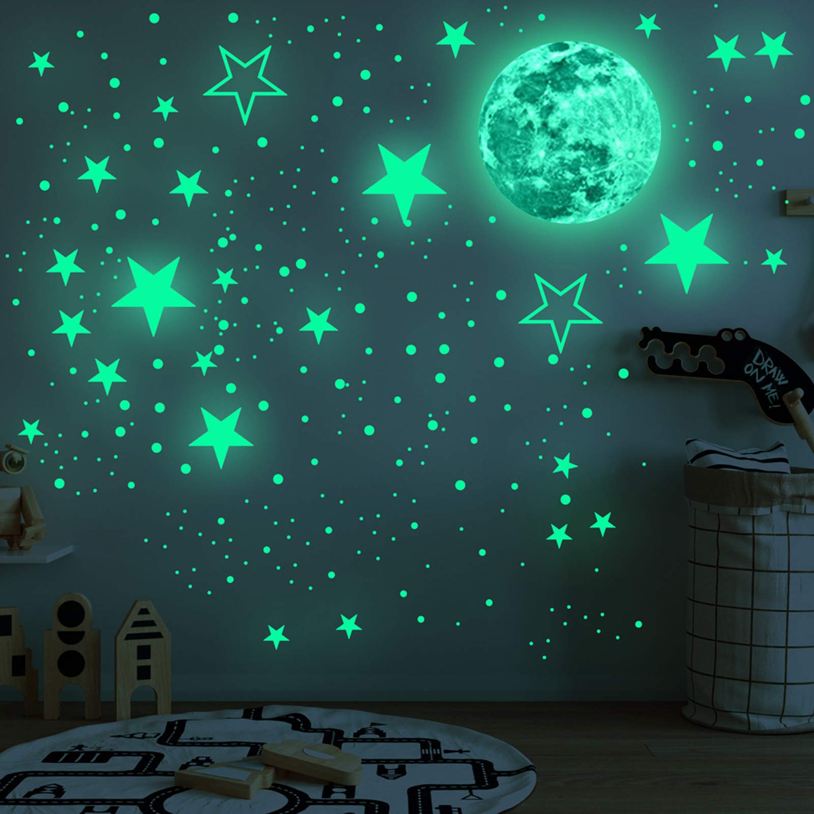 Glow in Dark Meteor Wall Stickers - Starry Sky Decor for Bedroom & Kids Room