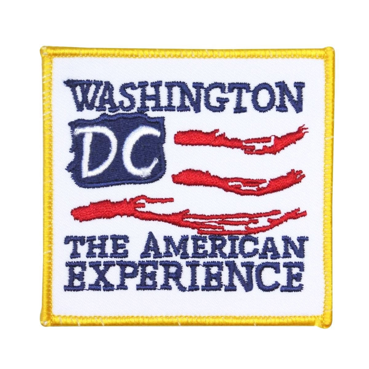 Washington DC The American Experience Patch - Embroidered Iron On Applique for Jackets, Bags & Hats | Souvenir & DIY Craft Accessory