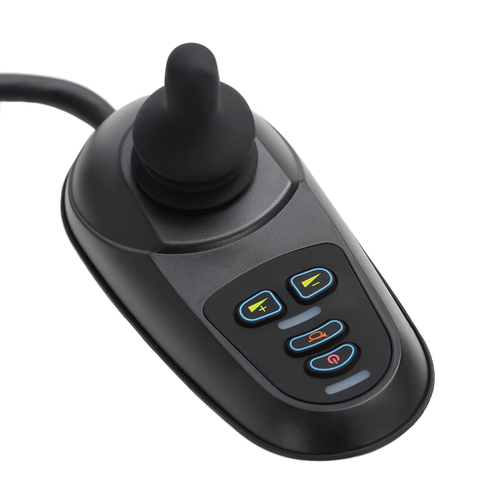 Electric Wheelchair Joystick Controller - 24V DC Adjustable Speed & Brake with 4 Keys - 360° Free-Steering for Mobility Wheelchairs - Perfect for Indoor/Outdoor Use & Daily Commuting