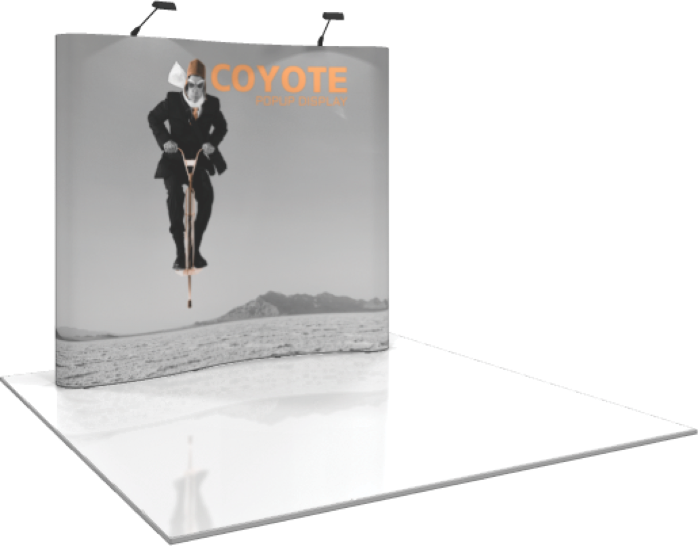 8ft Serpentine Coyote Popup Graphic Kit - Realistic Mural Wall Decal for Home, Office & Events - Perfect for Halloween Decor, Themed Parties & Wildlife Enthusiasts