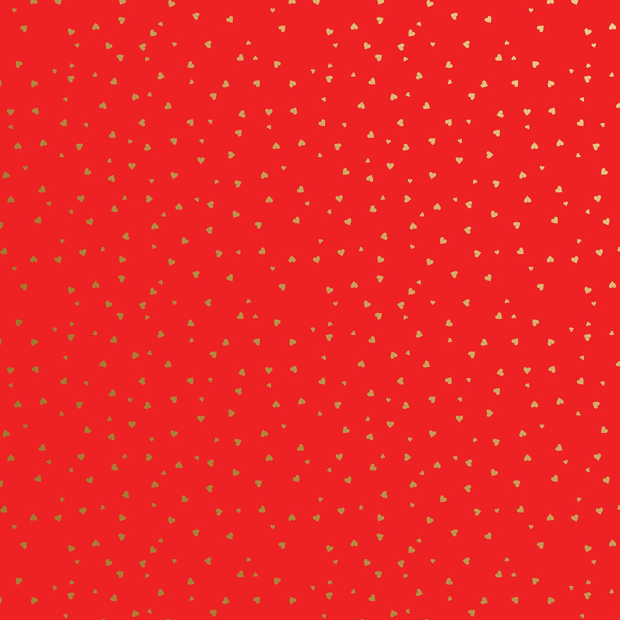 JILLSON & ROBERTS Bulk Valentine's Day Wrapping Paper - 833 Feet x 30 Inches, Gold & Red Heart Design - Perfect for Gift Wrapping, Party Decorations, and Holiday Crafts