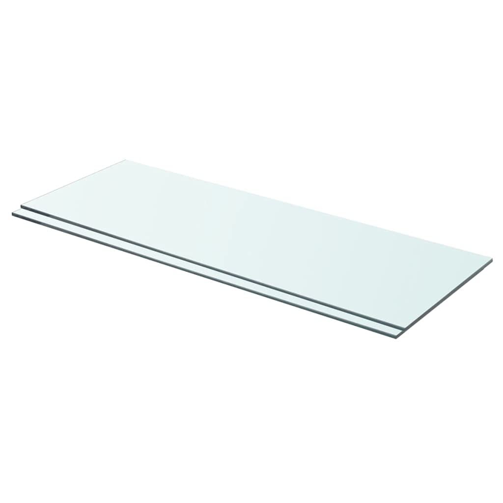 2 Pack Clear Glass Floating Shelves - 27.6