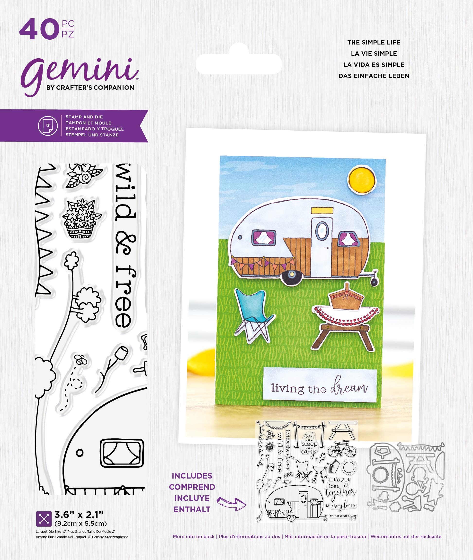 Gemini Stamps & Dies SIMPL Life Crafting Set - Silver One Size for Card Making, Scrapbooking & DIY Projects