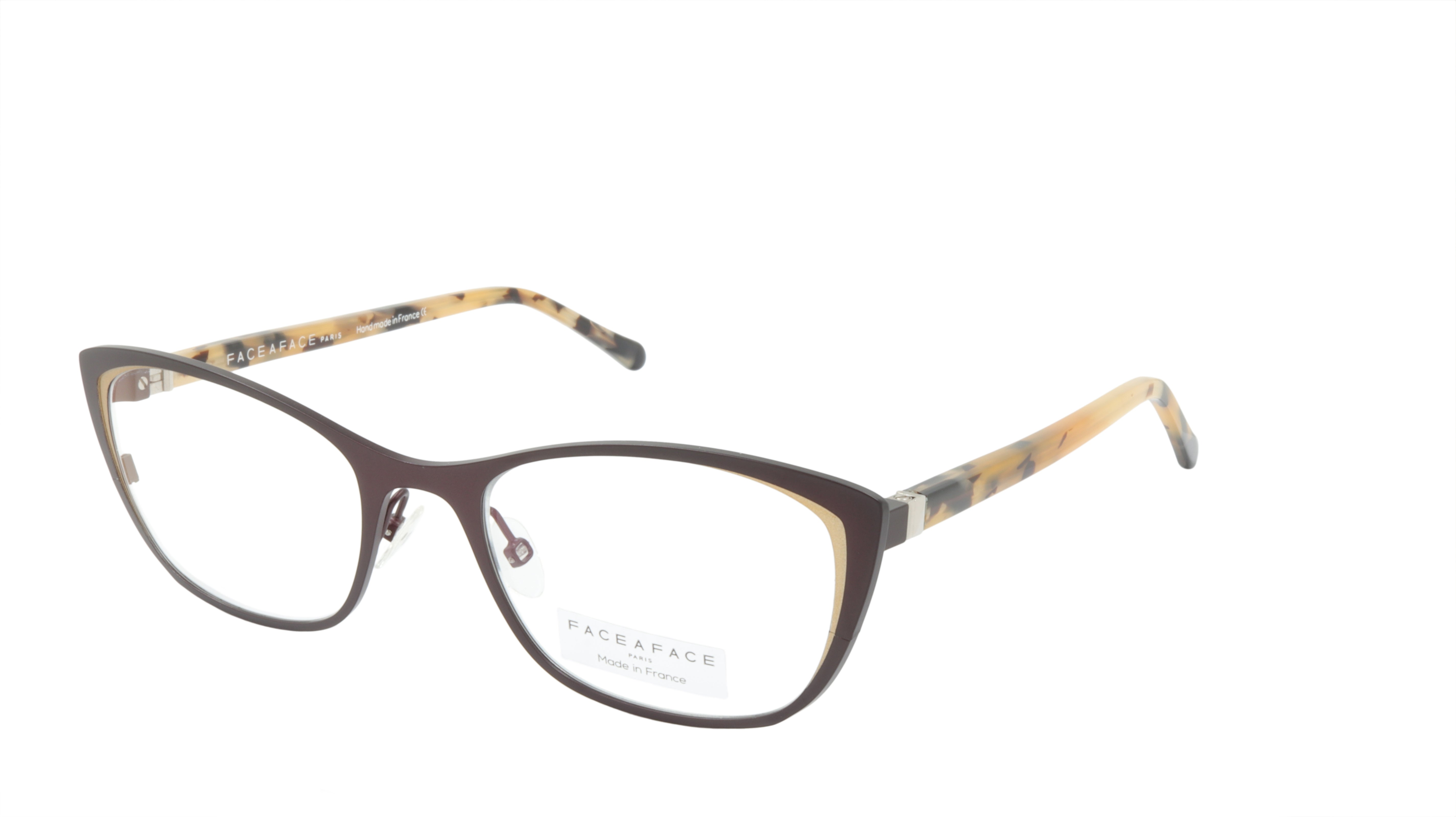 Face A Face JOYCE 1 Col. 9324 Acetate Eyeglasses Frame - Dark Aubergine Color | Stylish & Durable Acetate Material | Perfect for Work, Reading & Fashion Accessories