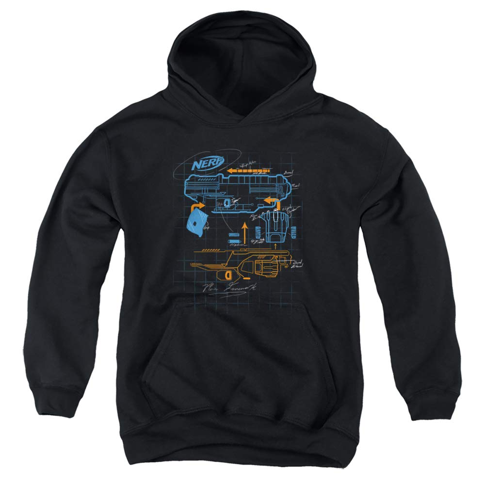 Nerf Deconstructed Nerf Gun Hoodie for Kids & Teens - Unisex Pullover Sweatshirt for Gaming, Cosplay & Casual Wear