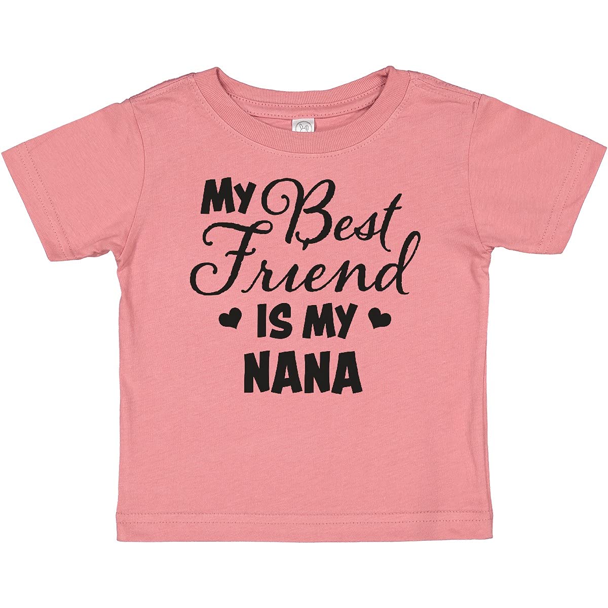 My Best Friend is My Nana with Hearts Baby T-Shirt for Family Gatherings & Special Occasions