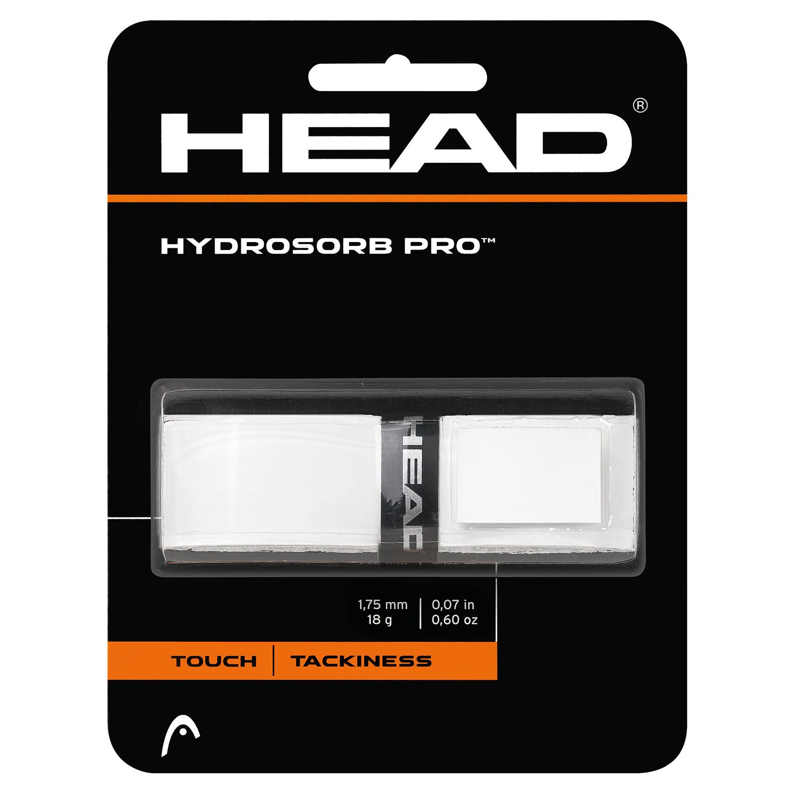 Head Hydrosorb Pro Replacement Tennis Grip (White) - Premium Cushioning for Better Control & Comfort - Ideal for Competitive Play & Training Sessions