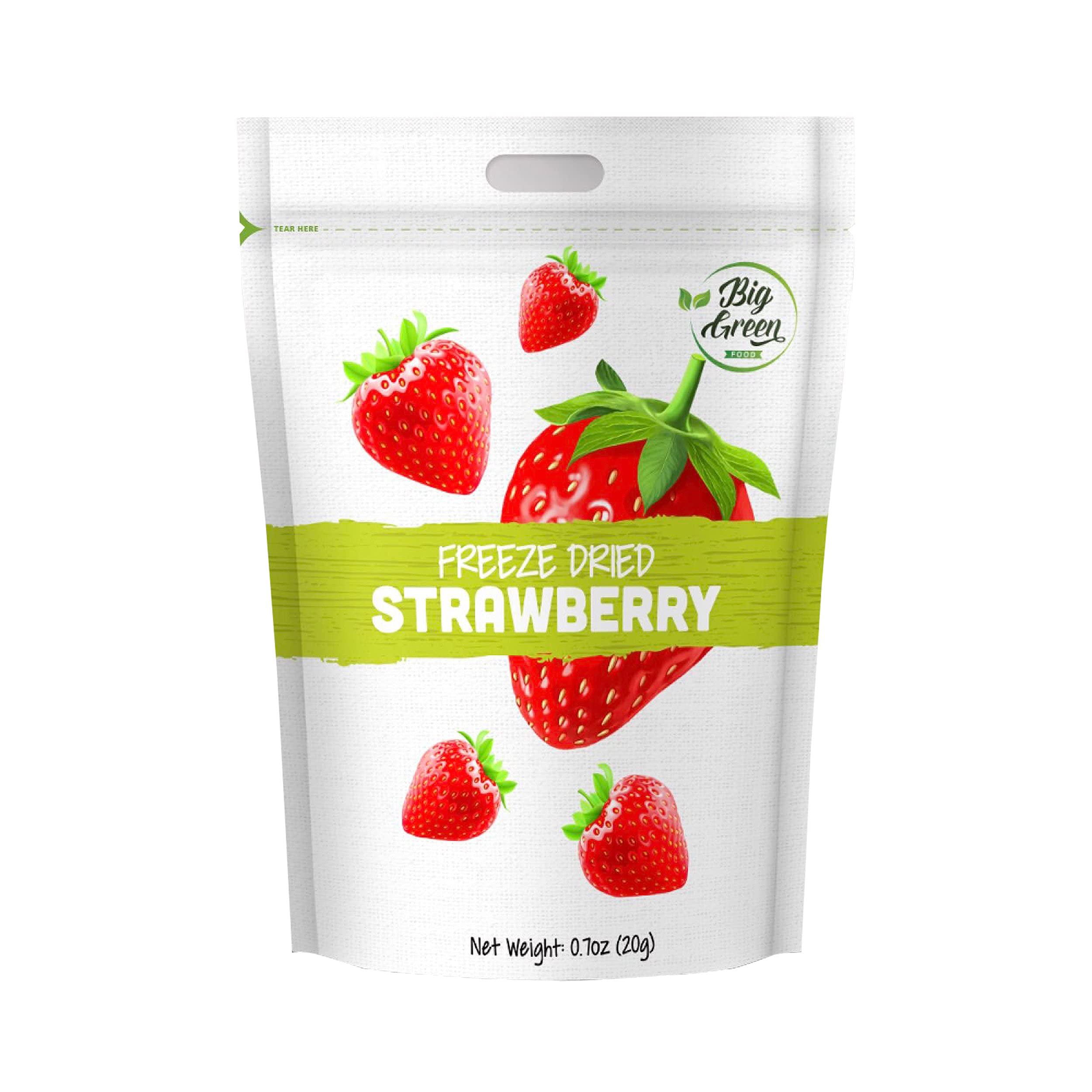 Freeze Dried Strawberries Snacks - All Natural, No Sugar Added, Kids & Adult Favorite, 0.7oz (6 Pack) - Perfect for Lunch Boxes, Hiking, Travel & Healthy On-the-Go Snacking