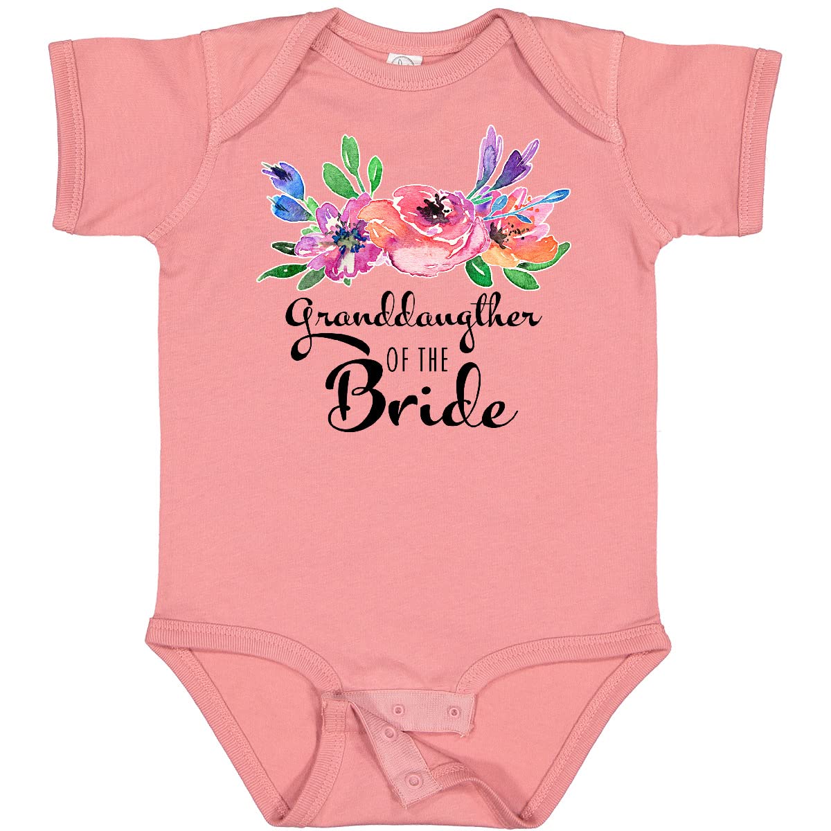Granddaughter of The Bride Baby Bodysuit with Bouquet - Wedding Gift