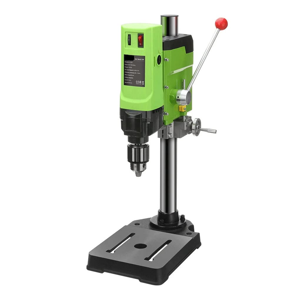 1050W Mini Electric Bench Drill Stand with 3-16mm Chuck - Precision Drilling Machine for Woodworking, Metalworking & DIY Projects - Perfect for Home Workshops, Garage & Professional Use