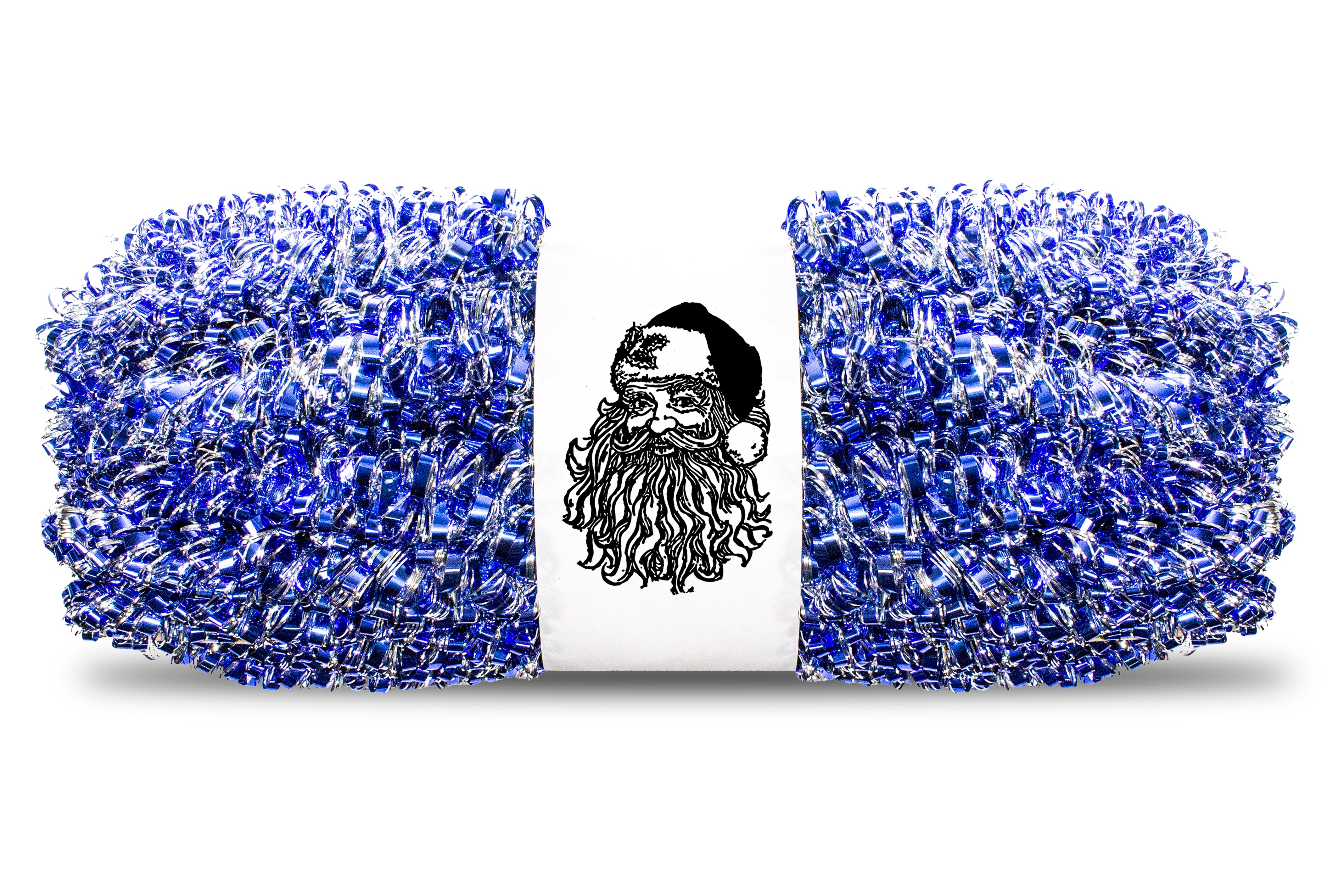 100' Blue and Silver Metallic Tinsel Garland - Christmas Tree Decorations, Holiday Party Supplies, Home & Office Festive Decor