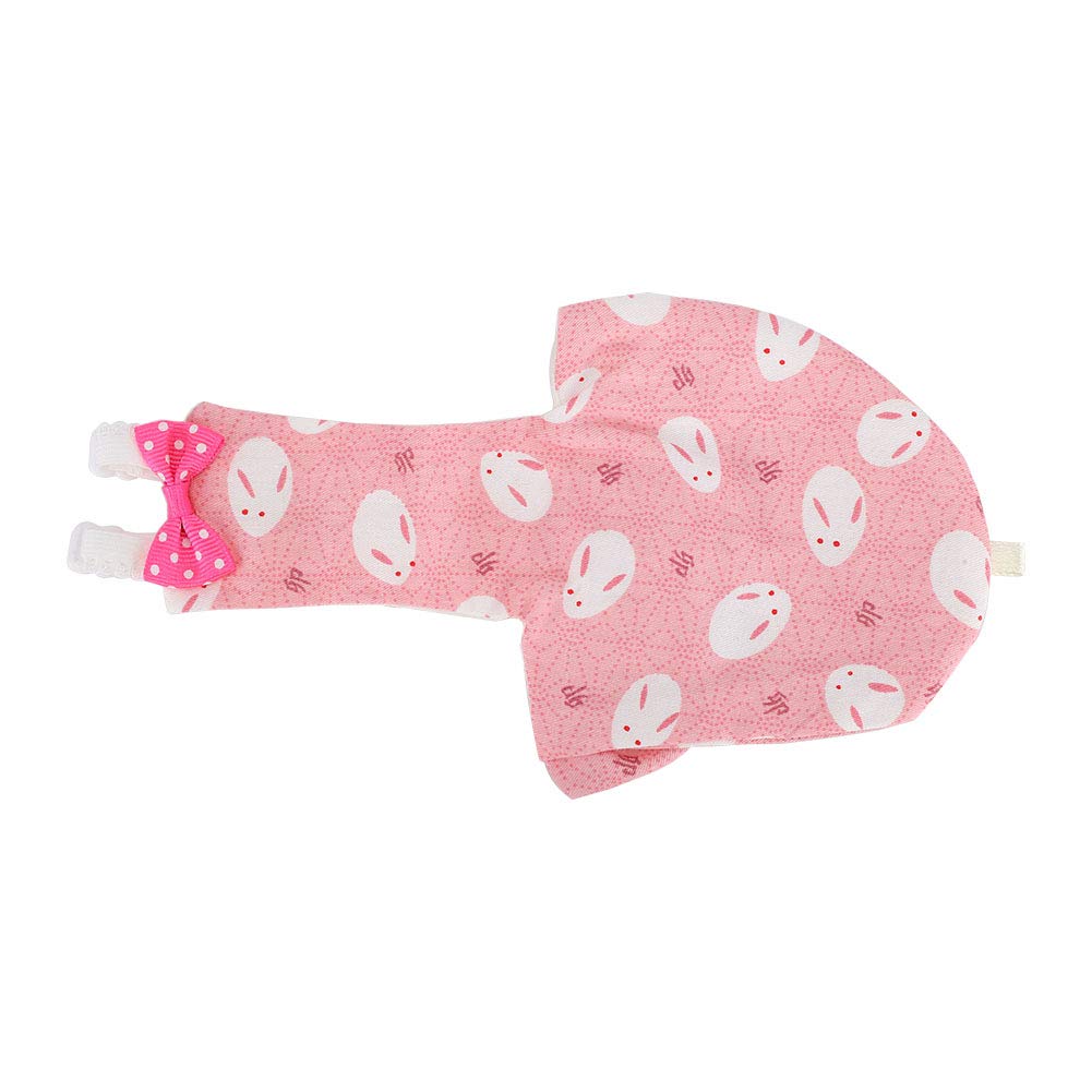 Washable Adjustable Bird Diaper Suit for Small Birds - Shoulder Strap Design, Size M, Pink Rabbit Pattern | Perfect for Parakeets, Cockatiels & Pet Bird Owners | Indoor Use, Travel & Vet Visits