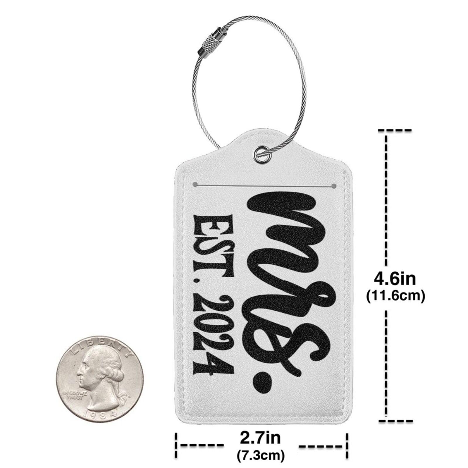 2 Pcs Mr & Mrs Luggage Tags for Suitcase 2024 - Durable Travel ID Tags with Privacy Cover - Perfect Wedding Gift for Couples, Bride & Groom - Ideal for Honeymoon, Anniversary & Vacation Travel Accessories