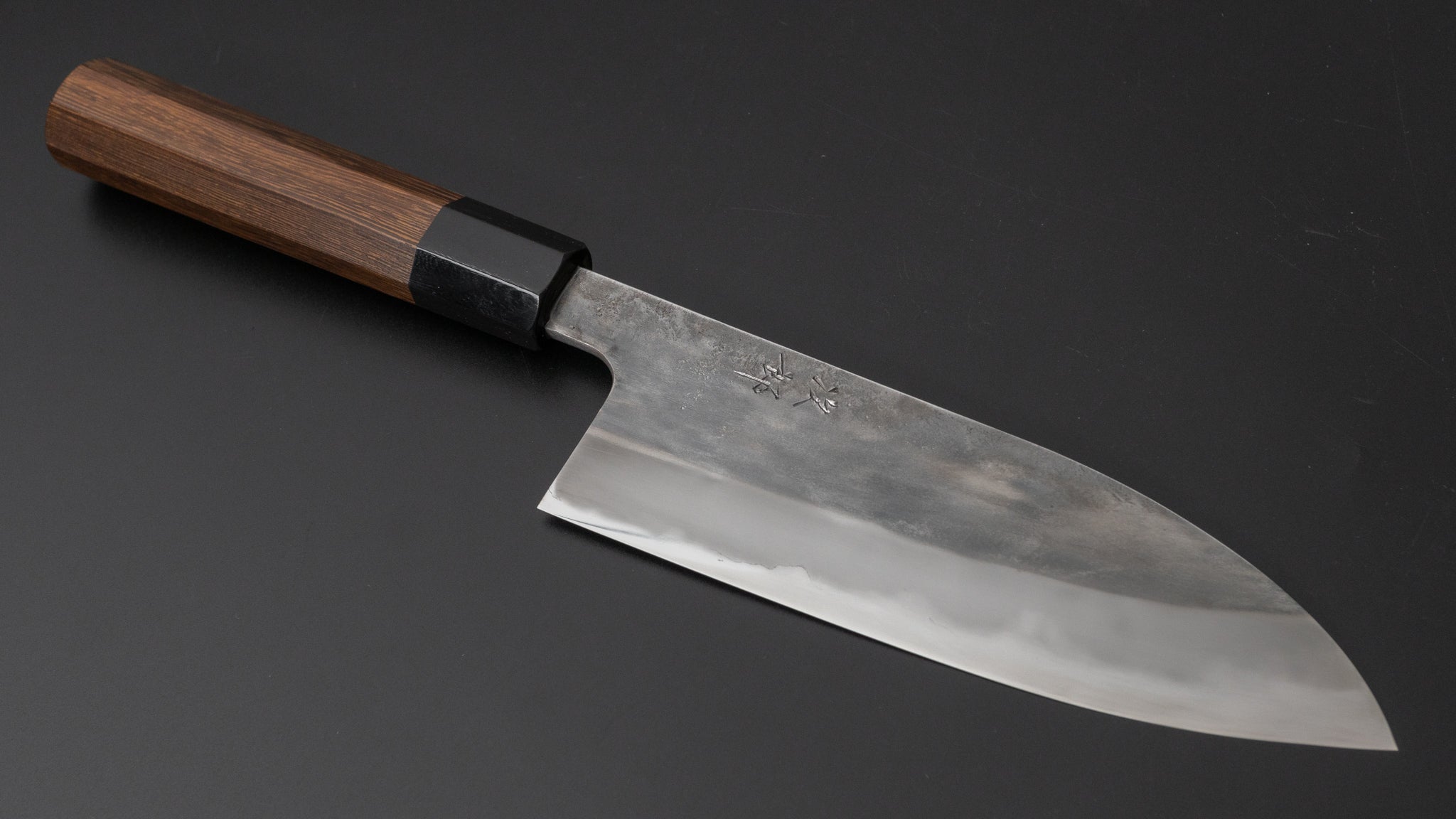 Premium Jiro Tsuchime Wa Santoku Knife 165mm - Japanese Damascus Steel Blade with Taihei Tagayasan Wood Handle (#454) - Perfect for Sushi, Vegetables & Meat Cutting in Professional Kitchens & Home Cooking